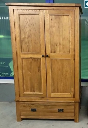 Solid oak wardrobe - 1x,