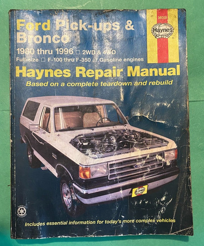 Haynes manual ford pick - manual, pick-up