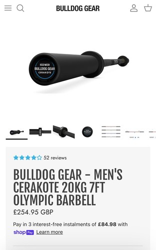 Bulldog gear cerakote 20kg - 20kg, 7ft