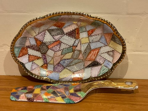 Hand painted ceramic dish - ceramic,