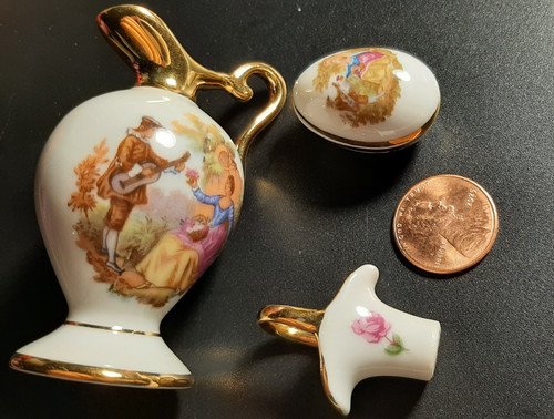 Limoges porcelain miniature - porcelain,