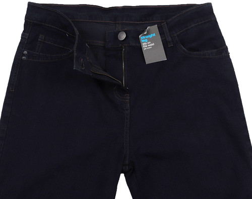 Straight leg blue jeans - leg,