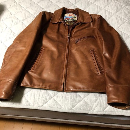 Aero leather jacket brown - aero,