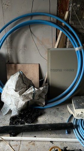 Blue mdpe plastic - blue, mains