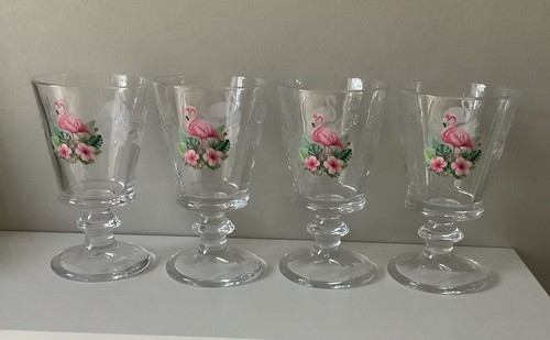 Flamingo chalice style glass
