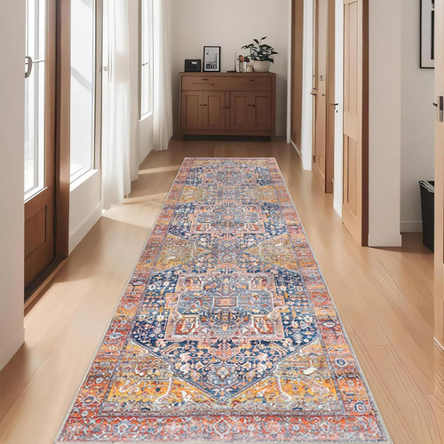 Distressed hallway runner - hallway,