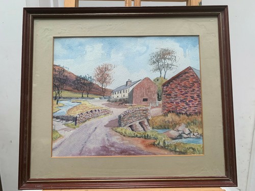 Framed watercolour - framed,