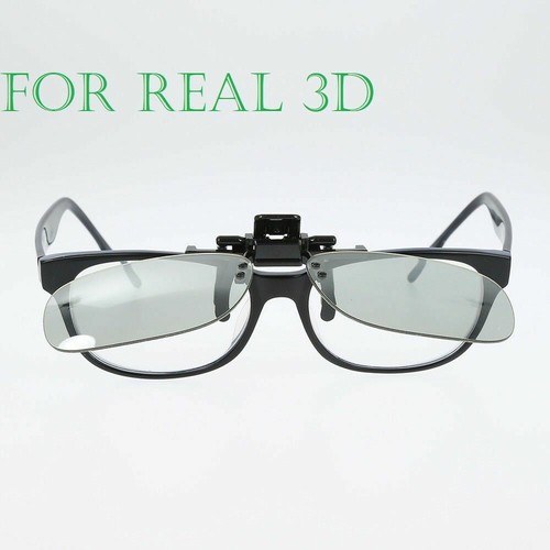 Real glasses clip for 3d - clip, on