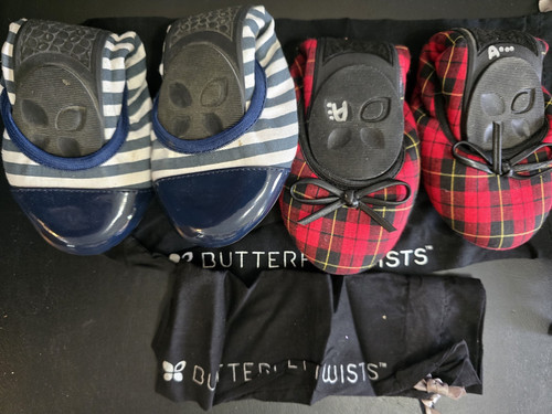 Lot red black - plaid, blue