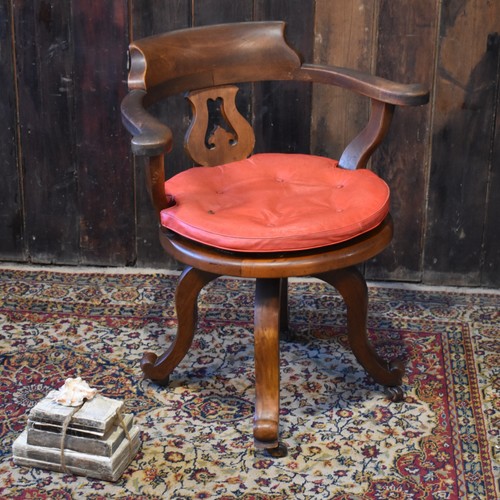Antique captains swivel chair - antique,