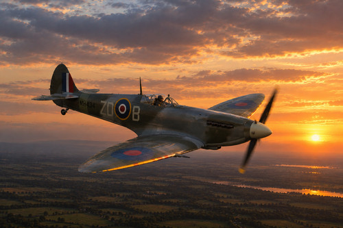 Spitfire aircraft canvas - spitfire,