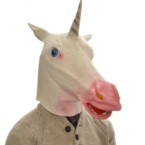 Latex unicorn mask full - unicorn,