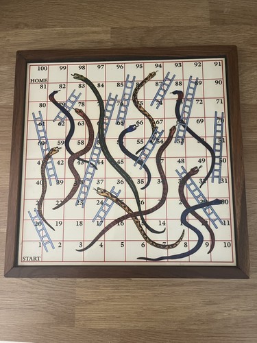 Wooden framed snake - , ladder