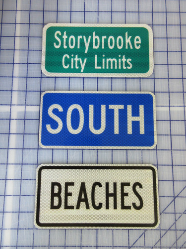 Reflective road sign magnet - reflective,