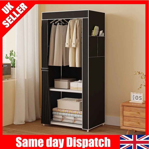 Large fabric canvas wardrobe - large,