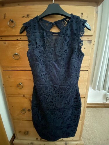 Lipsy navy blue bodycon dress - blue,