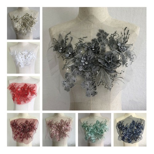 Flower applique lace - flower, collar