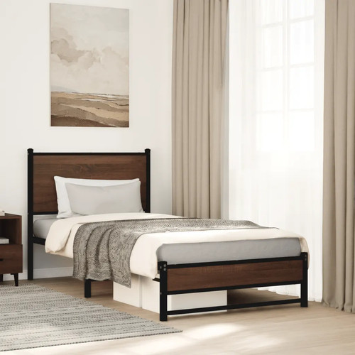 Walplus brown oak metal - brown,