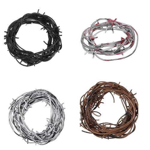 Fake rusted barbed - barbed, wire