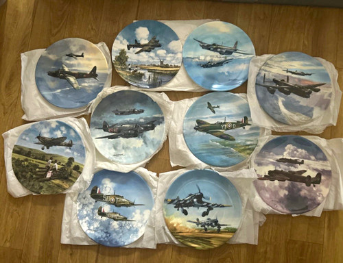 Coalport aviation plates lot - coalport,