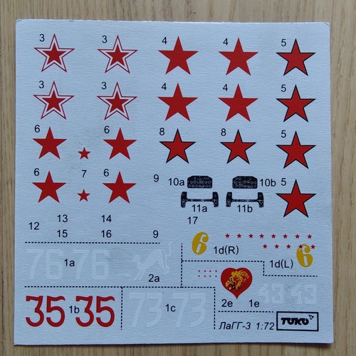 Ww2 soviet stars 72 decal - af, 1/72