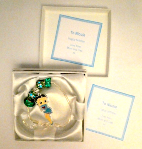 Betty boop aqua blue charm - boop,
