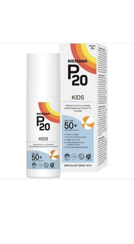 P20 sun care for kids - care,