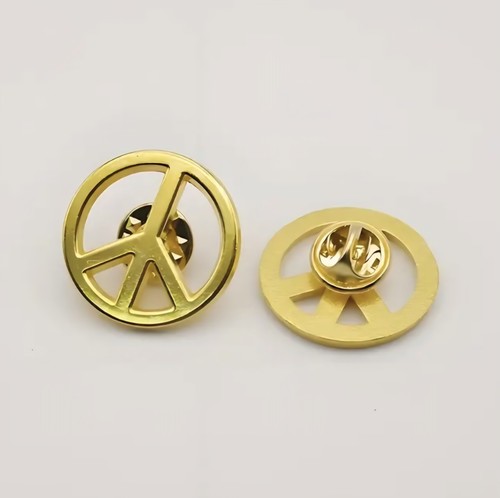 Gold peace symbol - peace,