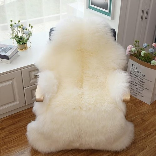 Real genuine sheepskin rug - genuine,