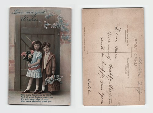 Postcard edwardian children - postcard,