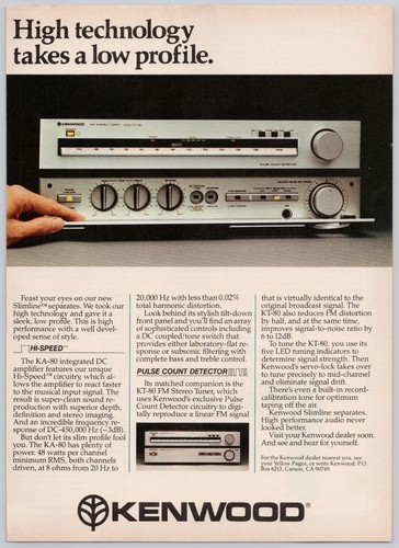 1981 kenwood amplifier - kenwood, ka-80