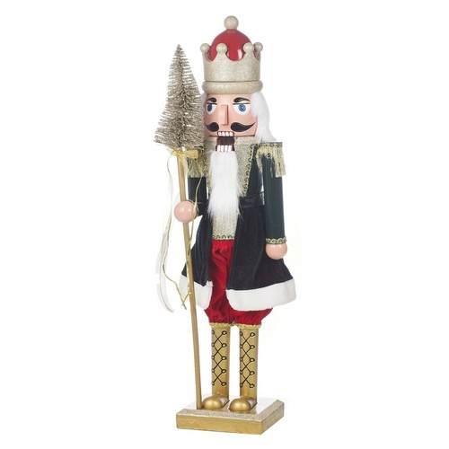 Wood look christmas nutcracker - wood,