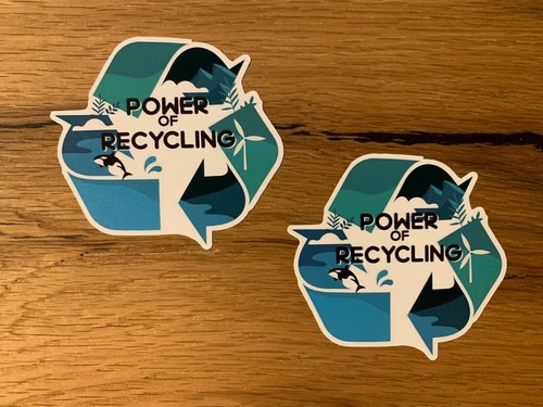 Recycled sticker car hippie - 2x,