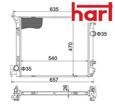 COOLANT RADIATOR 622 007 HART
