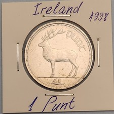 Ireland coin,  1  Punt,  1998