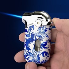 ✅ Free name engrave ✅Luxurious  Windproof China Cigarette Gas Lighter ✅#313