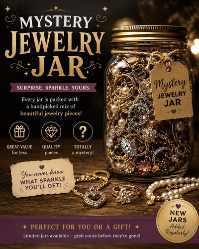 Mystery jewlery jar - jewlery, vintage