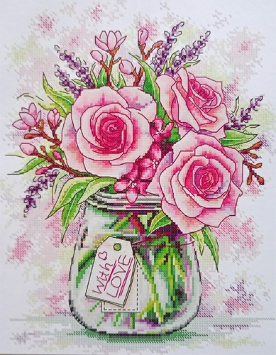 Roses lavender unprinted - roses,
