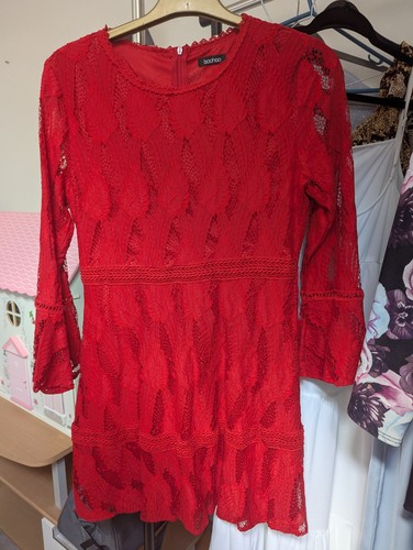 Boohoo women red dress - boohoo,