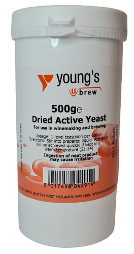 Youngs dried active yeast - active, 500