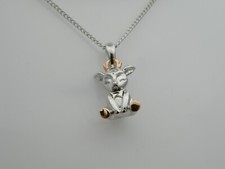 Welsh Clogau Sterling Silver & 9ct Rose Gold Ciwt Deer Pendant