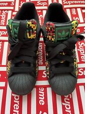 Vintage 2007!  Adidas Superstar Woven Rasta Jamaica Shell Toe!VGC!UK9Super Rare!
