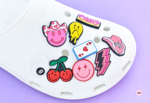 Cowgirl pink shoe charms for - charms,