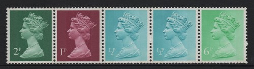 Machin stamps coil - "x", stamps.