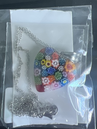 Murano glass millefiori heart - glass,