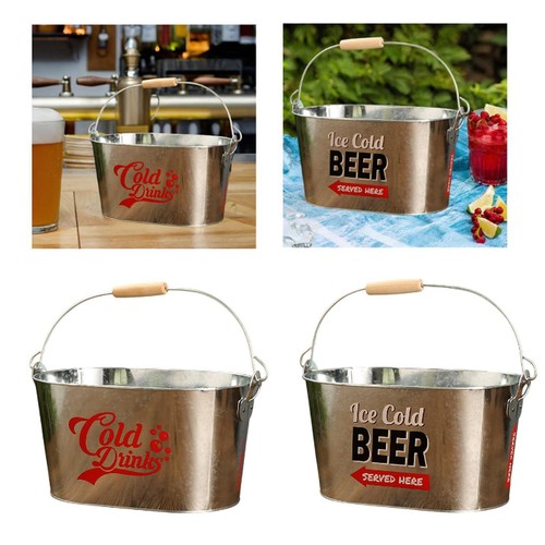 Stylish metal beverage tub - metal,
