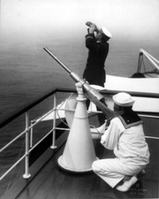 Anti-aircraft gun practice
