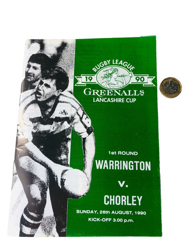 Rugby programme warrington - rugby, vs