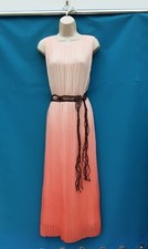 LONG DRESS,HIPPIE,BOHO,FOLK,60'S,70'S,80'S VINTAGE STYLE,PEACH DIP DYE,SIZE 8-10