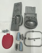 Mattel Barbie Camper Playset SPARE PARTS - FBR34 Sink, Toilet Seat, Shower Rail